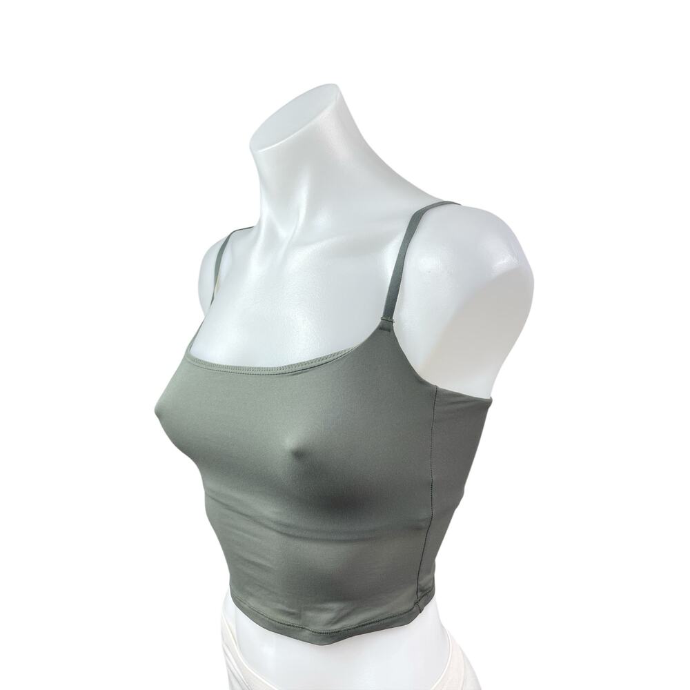Skims Women's Gray Sleeveless Scoop Neck Knit Cami Camisole Tank Crop Top Sz S - Picture 2 of 5